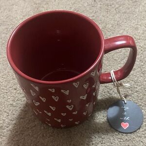 Red heart mug